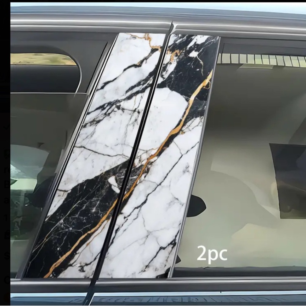 Two cool lightning bolt vinyl decals, waterproof B-pillar and door stickers